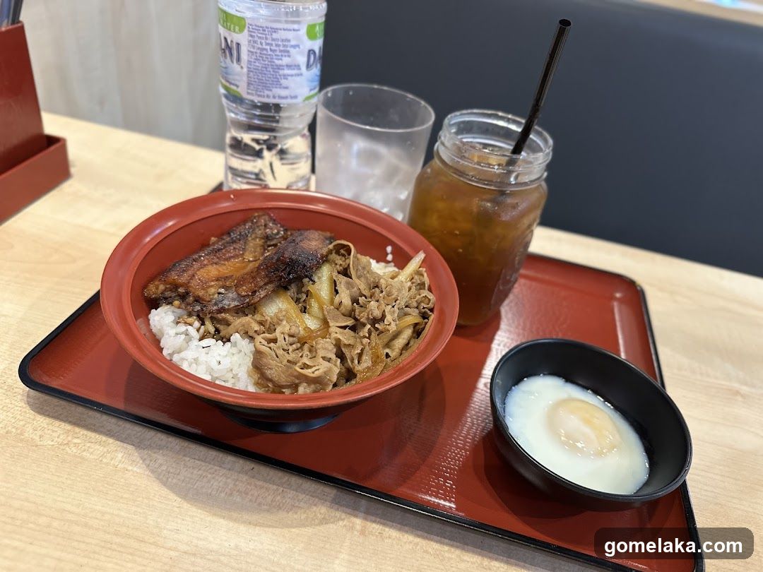 Meal served on tray