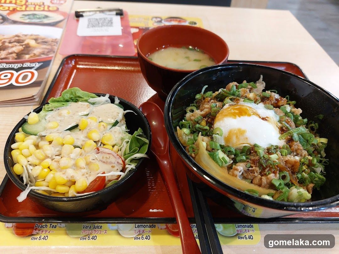 Food and Beverage Set on Tray