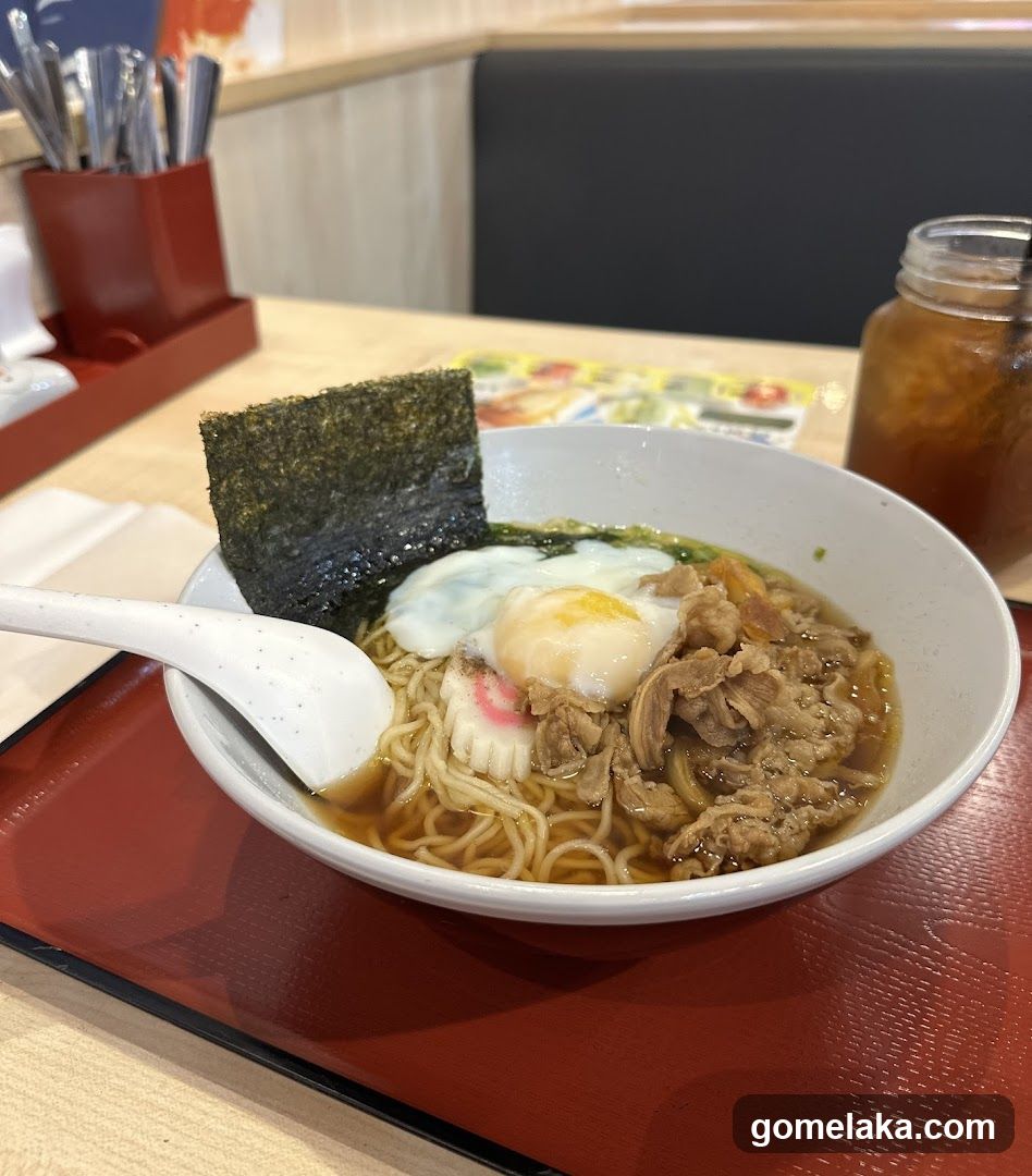 Ramen bowl with toppings