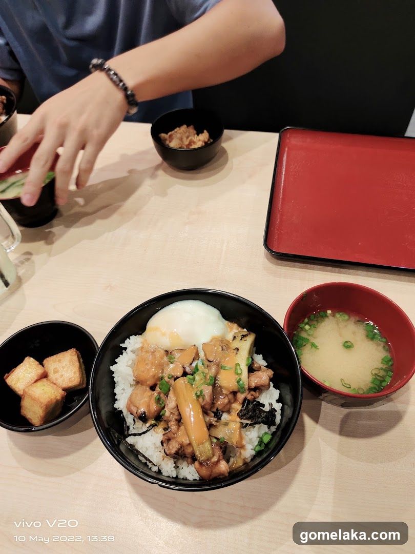 Dinner meal at restaurant