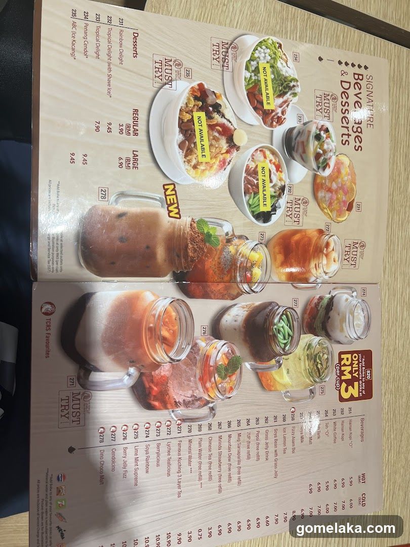 Signature Beverages & Desserts Menu
