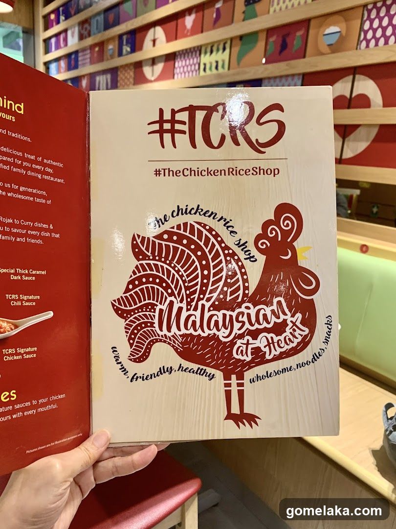 Hand holding TCRS menu