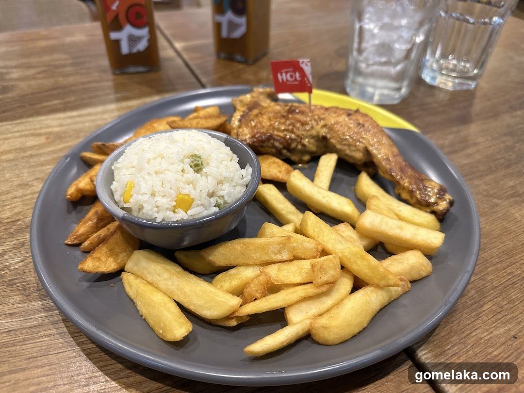 Food Plate on Wooden Table