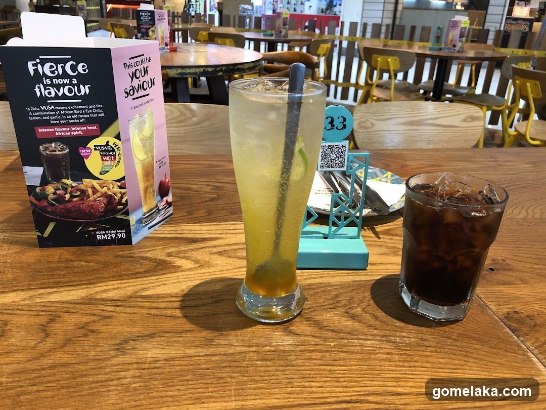 Restaurant Interior with Drinks and Menu Card