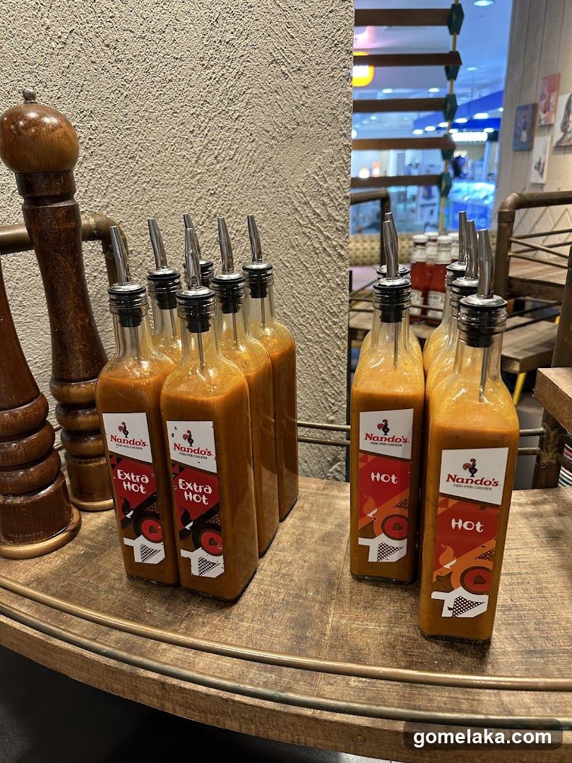 Nando's Hot Sauce Bottles