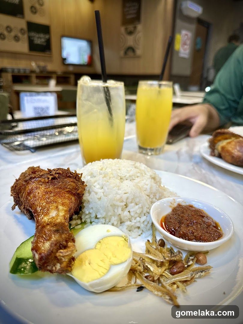 Restaurant Interior with Food and Drinks