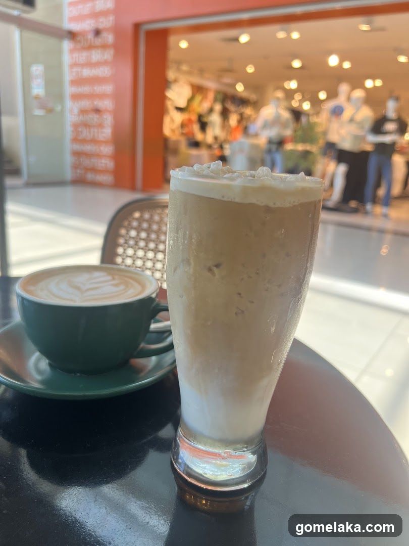 Coffee beverages on table