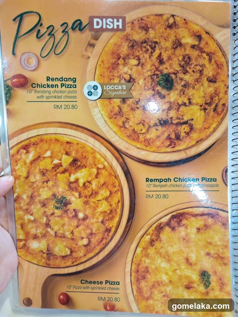 Pizza Dish Menu