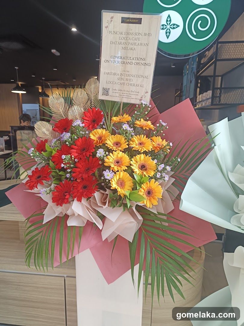 Floral Arrangement at Shop Entrance