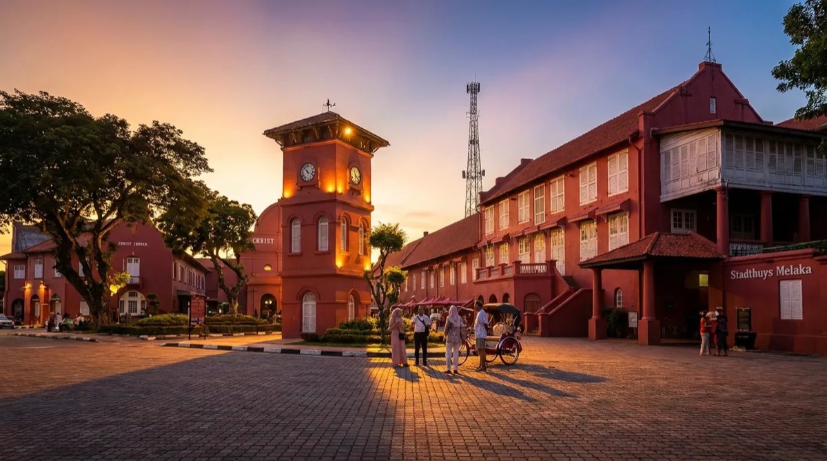 Stadthuys and Dutch Square in Banda Hilir, along the cultural parade route