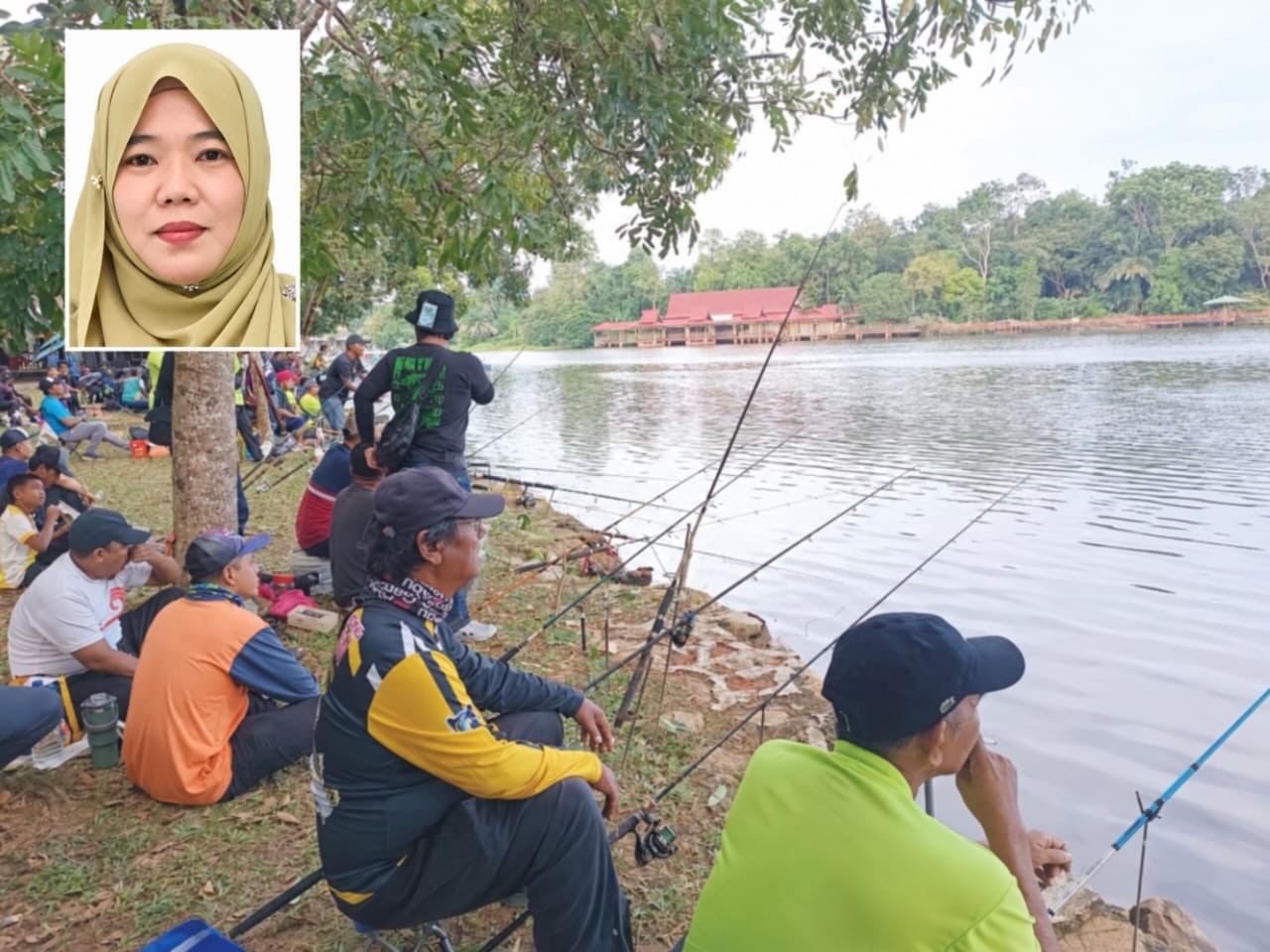 Anglers along Tasik Ayer Keroh ahead of Gegar Joran Melaka 2026