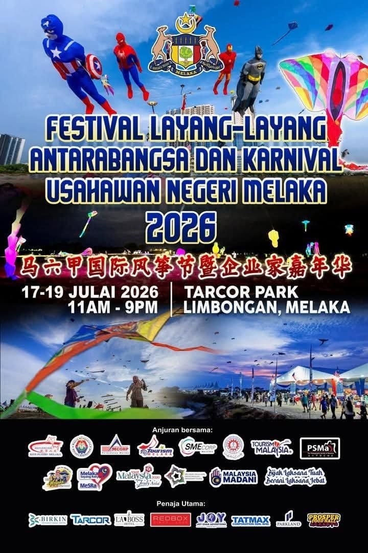 Melaka International Kite Festival 2026: A Three-Day Weekend at Tarcor Park, Limbongan
