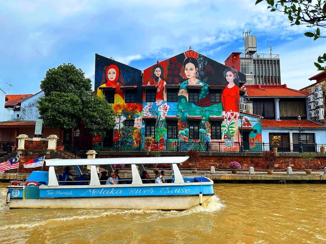 Boarding jetty for Melaka River Cruise at dusk