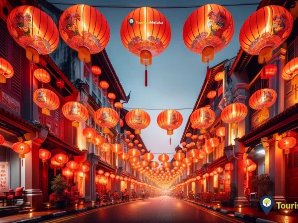 Lanterns in Melaka's Chinese quarter for Mid-Autumn Festival 25 September 2026