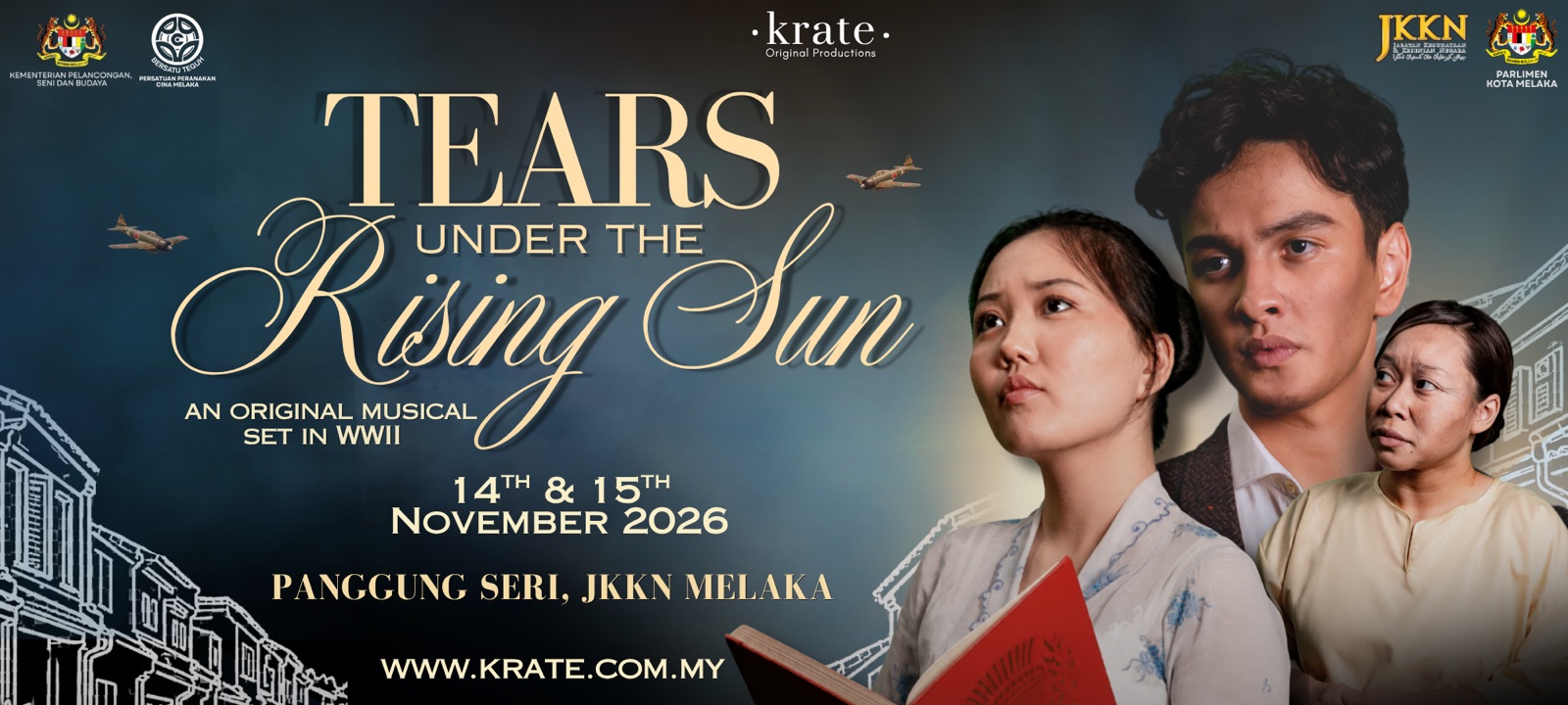 Tears Under the Rising Sun at JKKN Melaka, 14 and 15 November 2026